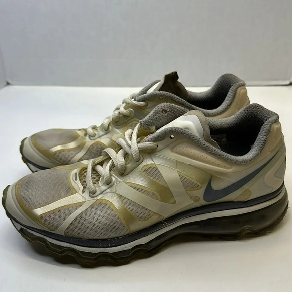 Nike Air Max Sneakers Lace Up Running 2012 Shoes 487679-100 Womens Size 8 - Picture 1 of 11
